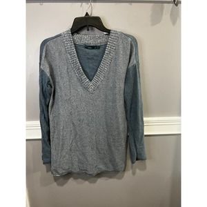 PRANA Blue Cedros V-Neck Sweater